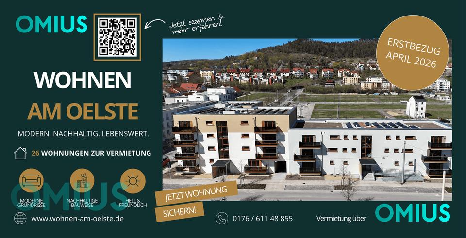 Erdgeschoßwohnung Jena - 2 Zimmer, 73 m&sup2;, 1.090&euro; | Angebot:26617656