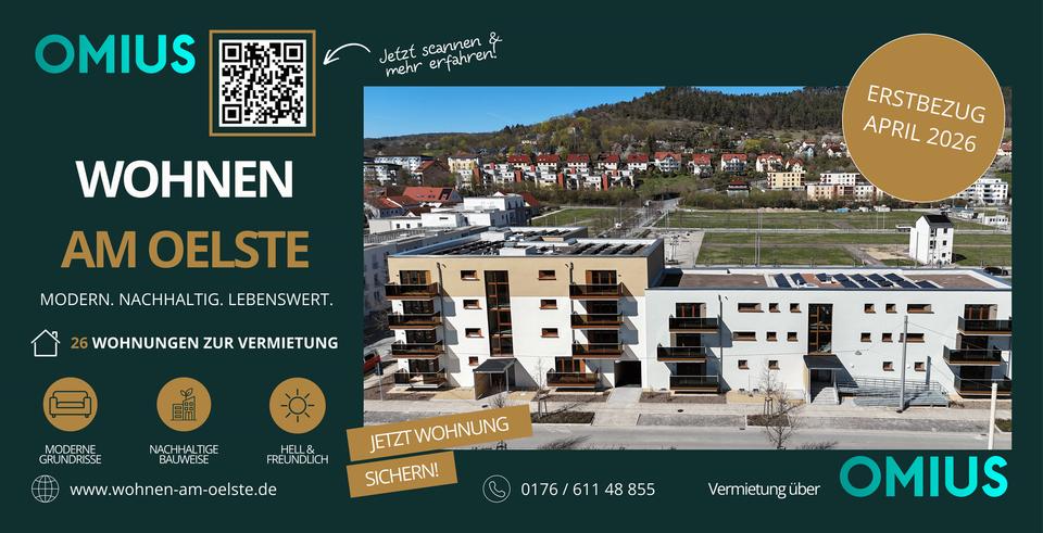 Erdgeschoßwohnung Jena - 2 Zimmer, 56 m&sup2;, 840&euro; | Angebot:26644758