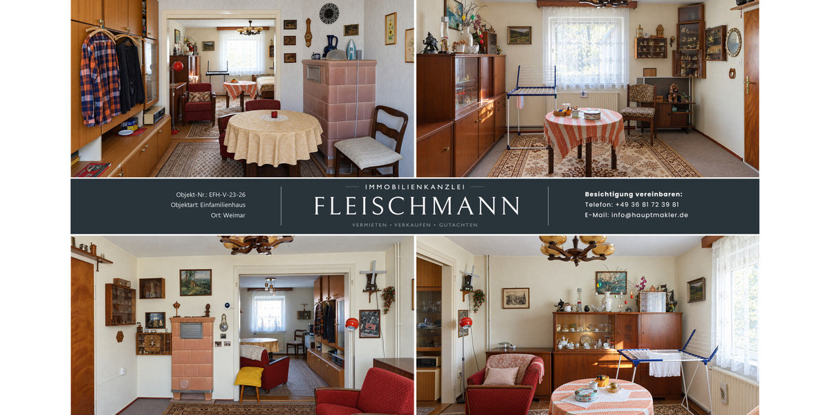 Doppelhaushälfte mit Garten in Weimar-Oberweimar – Sanierungsobjekt in Top-Schullage - Doppelhaushälfte Weimar Ehringsdorf | Angebot:27374677