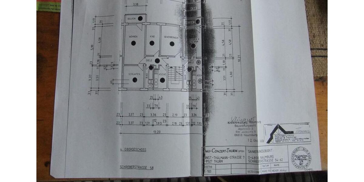 Etagenwohnung Naumburg (Saale) - 3 Zimmer, 58 m&sup2;, 75.000&euro; | Angebot:13872860