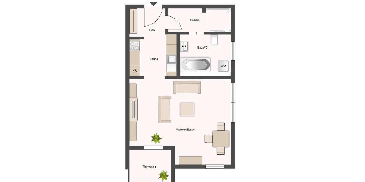 Etagenwohnung Naumburg (Saale) - 1 Zimmer, 41 m&sup2;, 550&euro; | Angebot:26586288