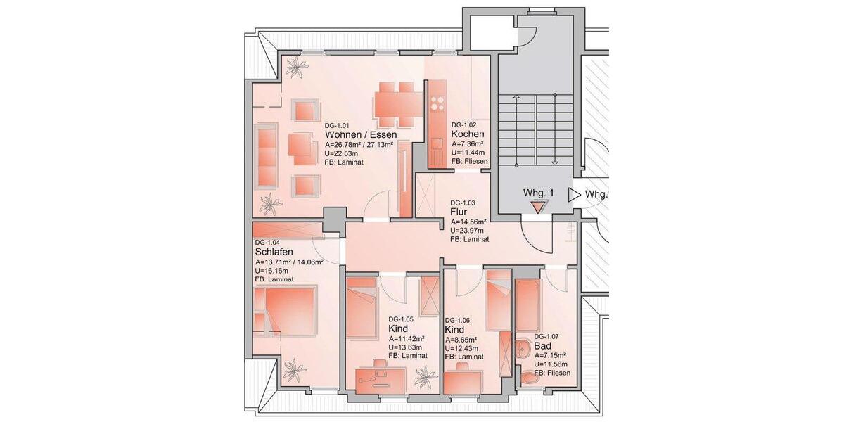 Etagenwohnung Naumburg (Saale) - 4 Zimmer, 90 m&sup2;, 600&euro; | Angebot:24705002